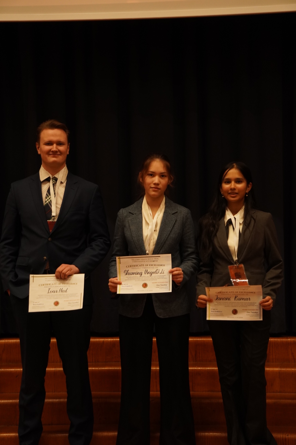 Certificate of excellence recipients at HYMT 2026